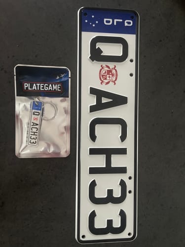 Customer photo review of QLD Signature Licence Plate Custom Keychain