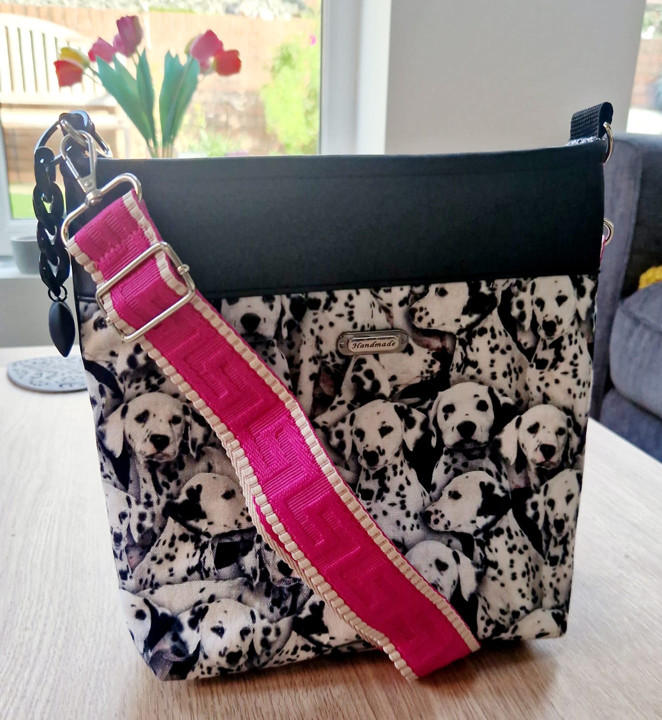 Customer photo review of Dalmatians Digital Print Cotton Canvas Fabric