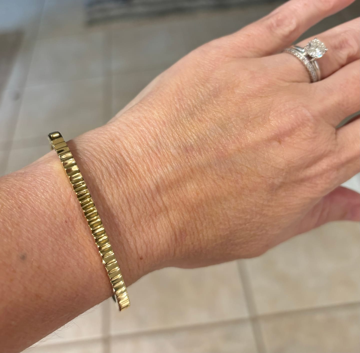 Customer photo review of Mini Pleat Bangle