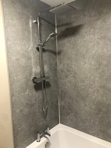 Customer photo review of Nuie Square Thermostatic Bar Shower With Kit - Chrome
