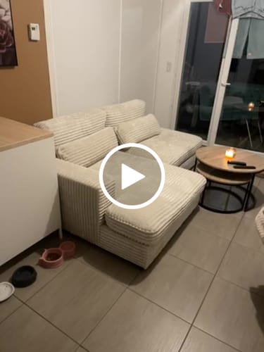Customer video review of Canapé d'angle convertible grande méridienne MONTPARNASSE