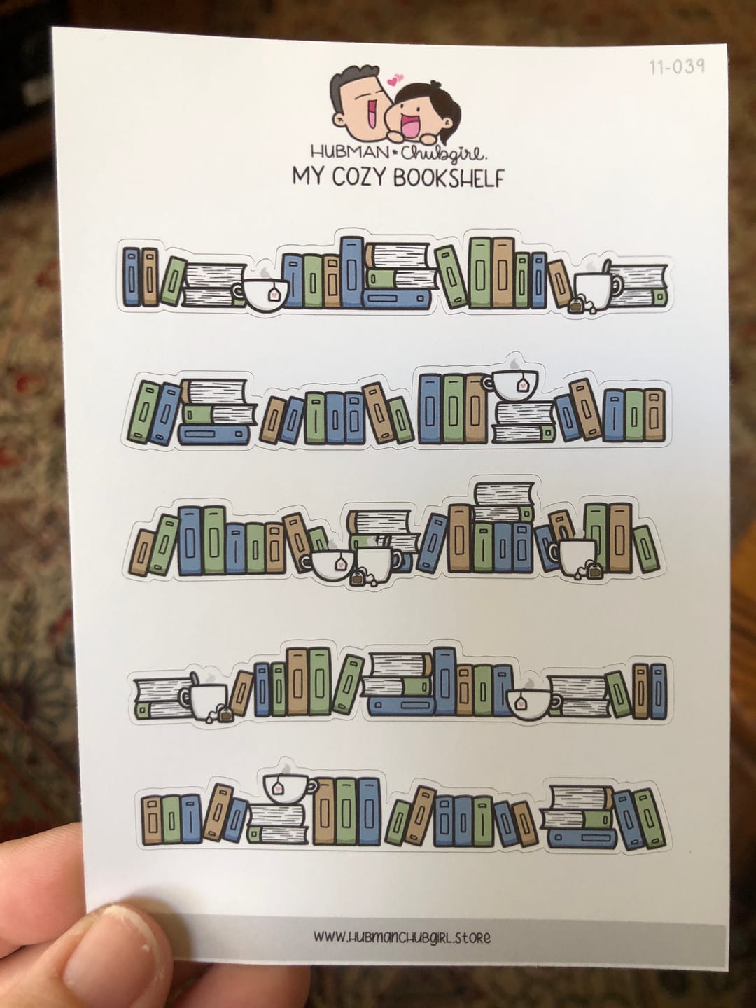 Customer photo review of My Cozy Bookshelf Planner Stickers