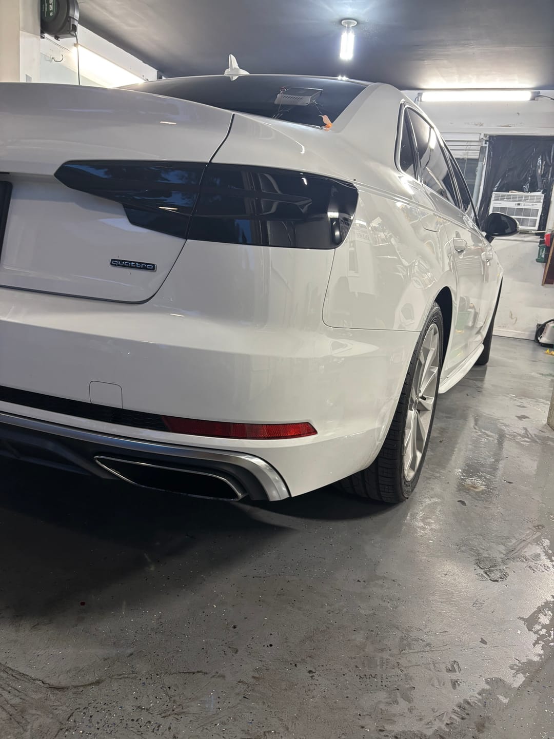 Customer photo review of Deep Black Headlight Film with Air Channel Paper Liner