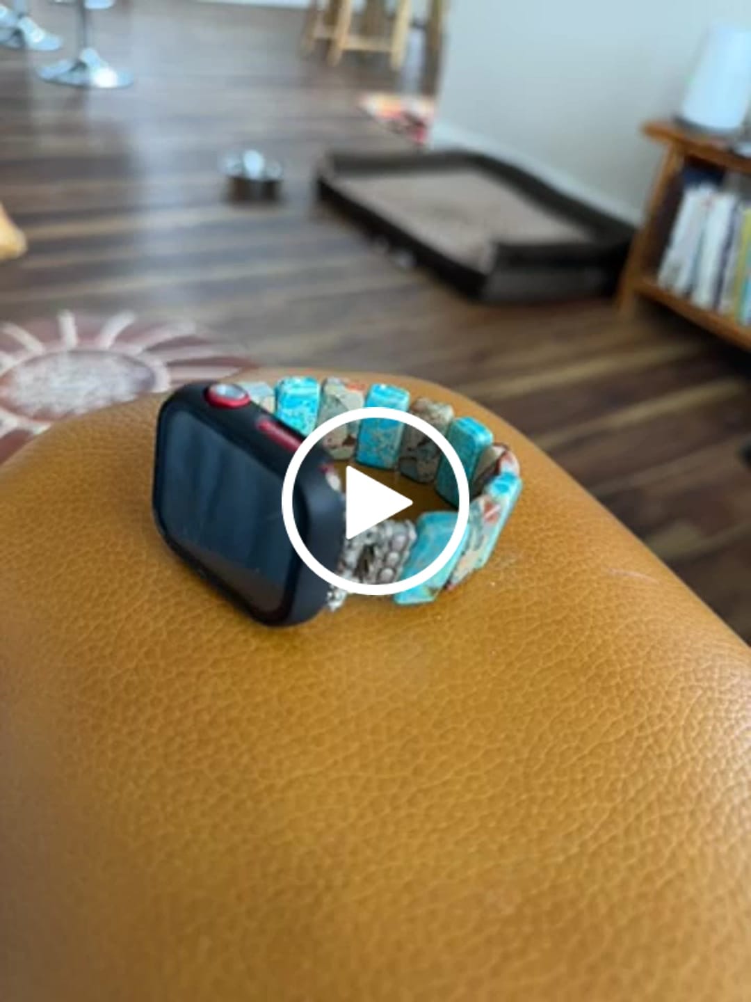 Customer video review of Coastal Turquoise Stretch Apple Watch Strap