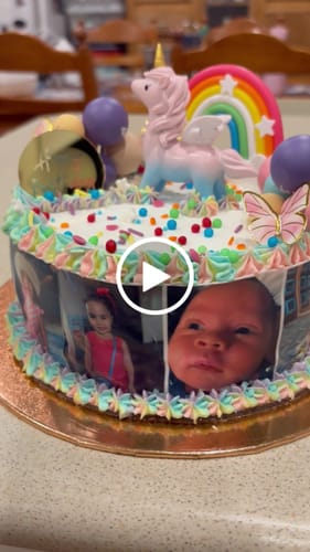 Customer video review of Photo Collage - Custom Edible Icing Image