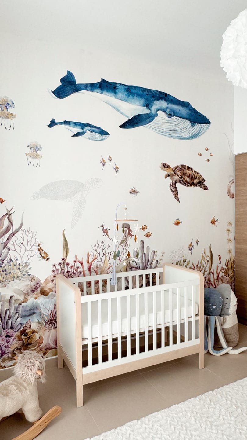 Customer photo review of Under The Sea Wallpaper Mural | Watercolour