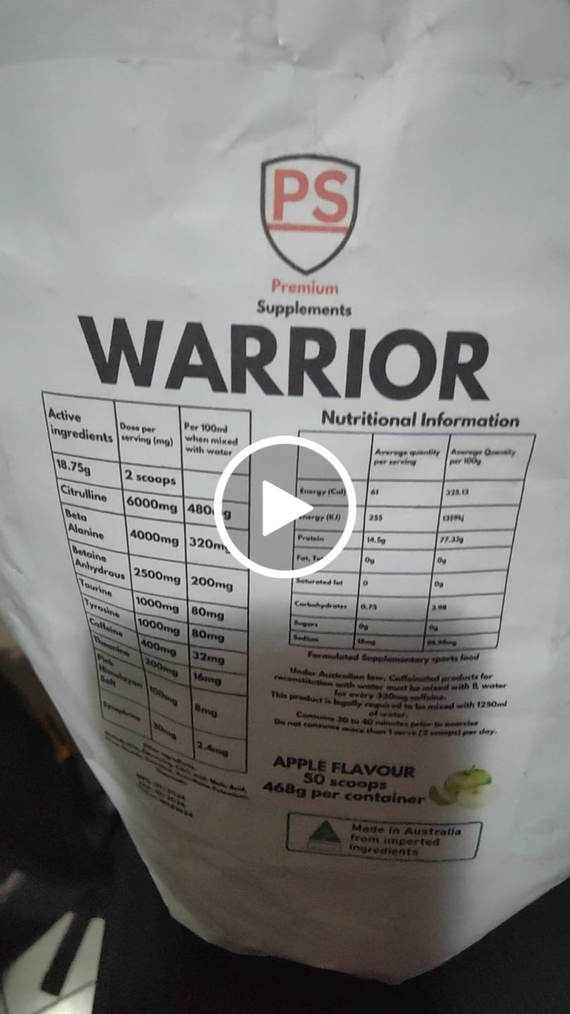 Customer video review of Warrior High-Stimulant Pre-workout