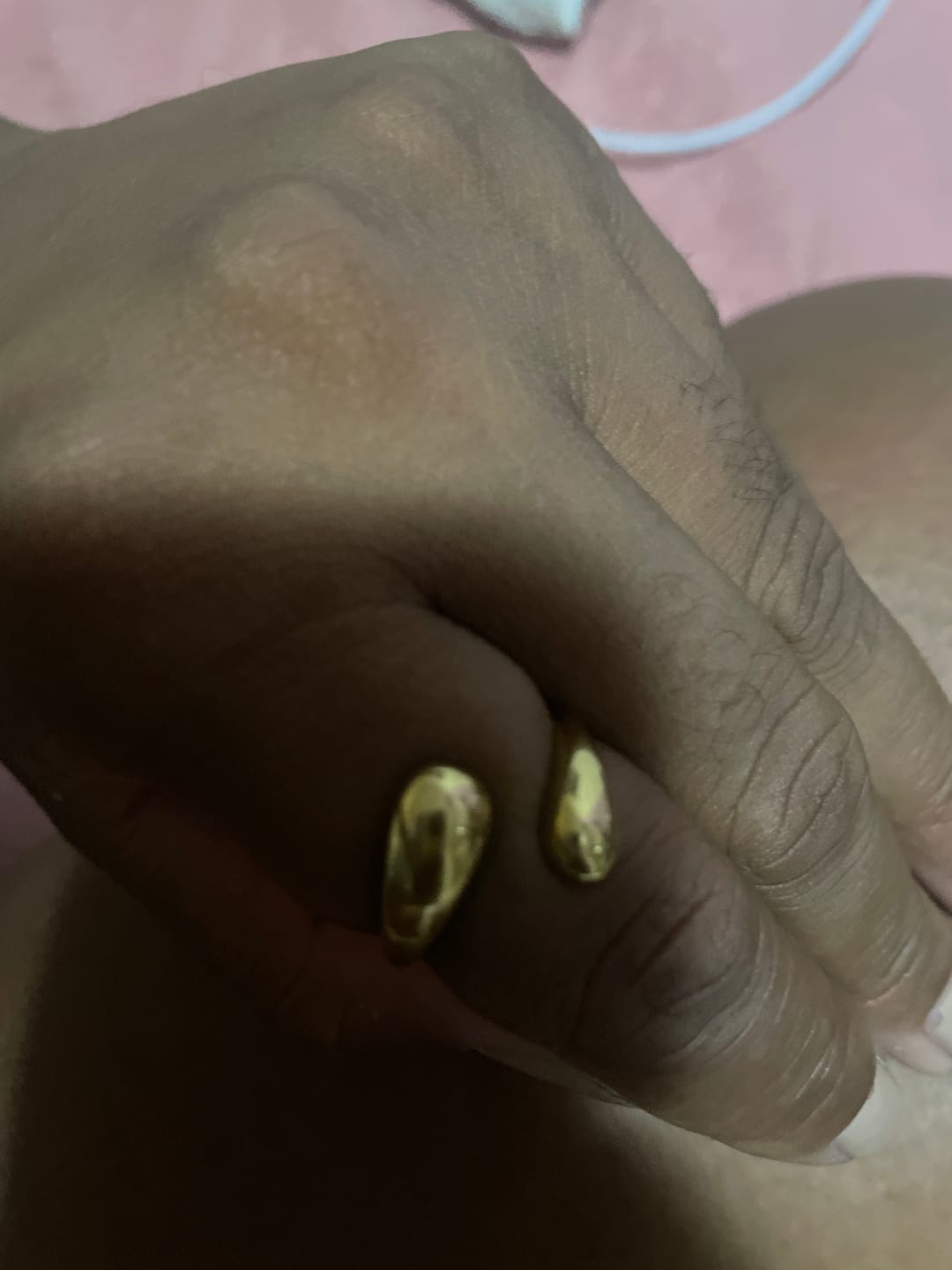 Customer photo review of Anel Pontos Bali Banhado em Ouro 18k - Regulável