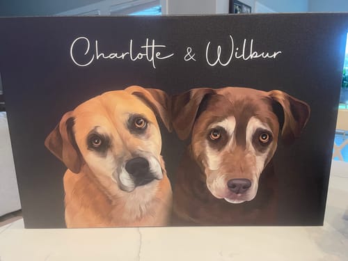 Customer photo review of Pet Art Canvas Wrap
