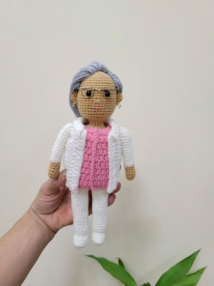 Customer photo review of Tranquil® - Personalized Crochet Doll (Bigger sizes)