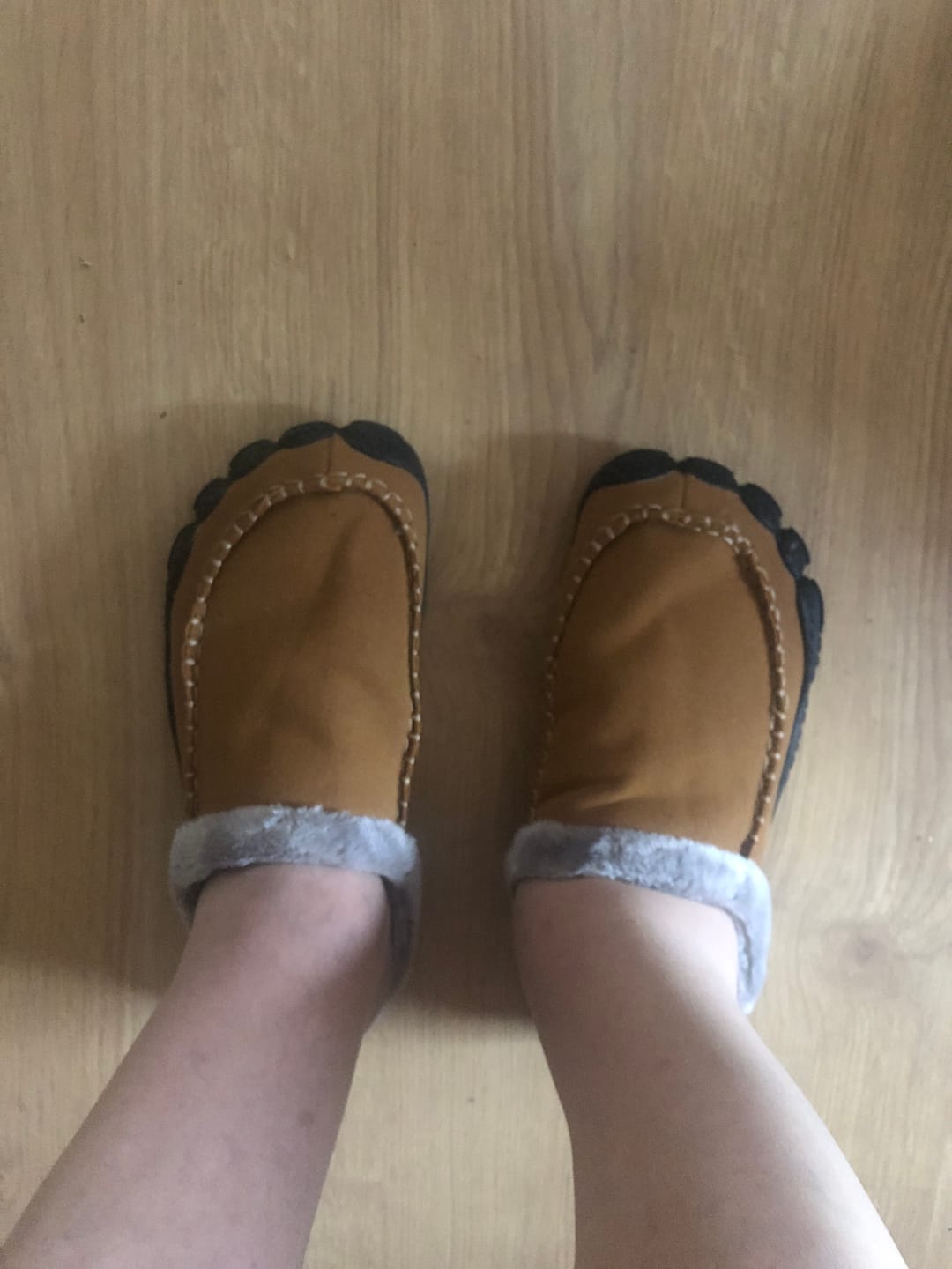 Customer photo review of Home Pro - warme Barfuß-Hausschuhe