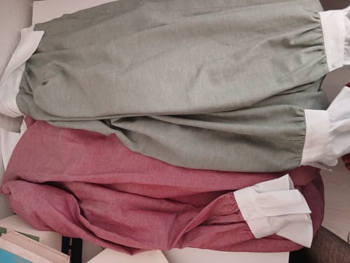 Customer photo review of Omuz Büzgülü Garnili Gömlek Bordo