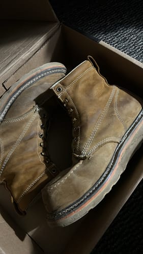 Customer photo review of 6 Inch Moc Steel Toe Boot