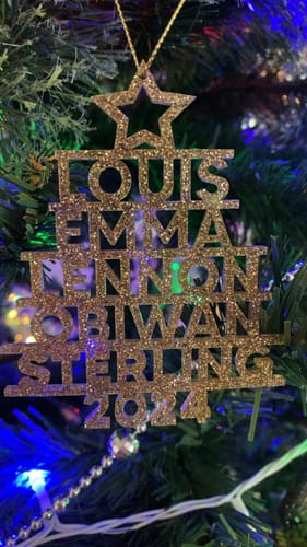 Customer photo review of Whānau Christmas Tree Bauble