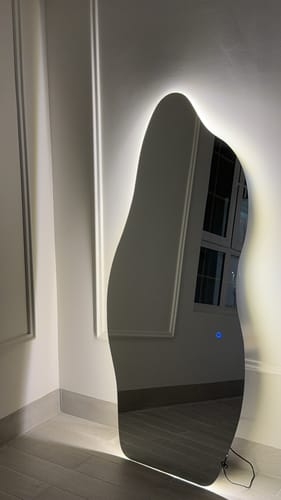 Customer photo review of Evelyn Backlit Irregular Shape Mirror (5 Sizes)