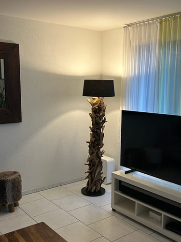 Customer photo review of Stehlampe Treibholz CLEON  | Höhe 165 cm | Lampenschirm Schwarz