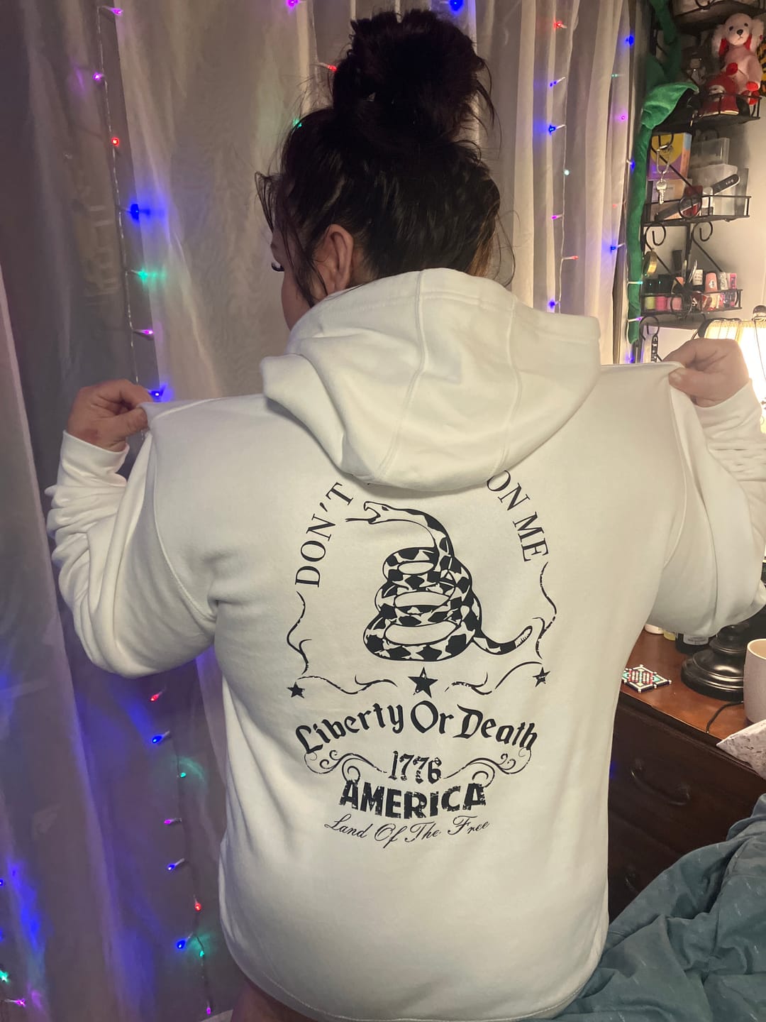 Customer photo review of Don't Tread On Me Hoodie