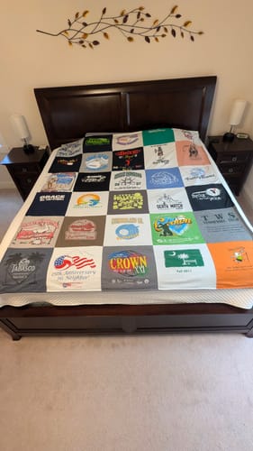 Customer photo review of Classic T-Shirt Blanket