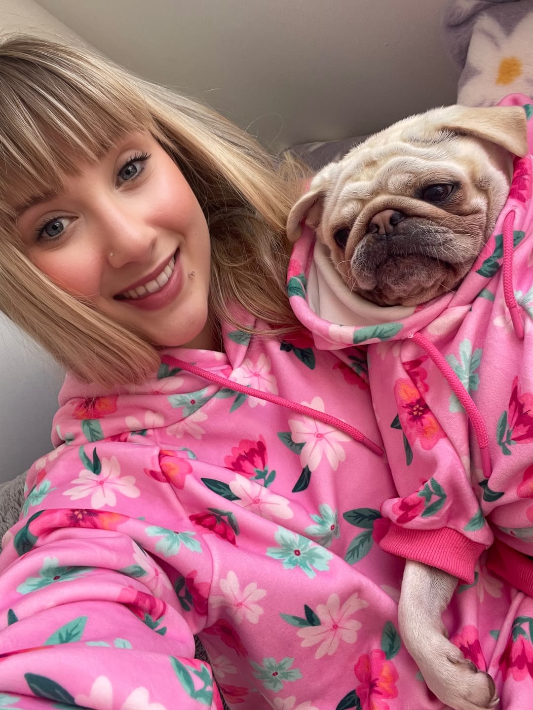 Customer photo review of Blossom Human Hoodie - Pink