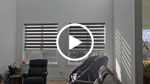 Customer video review of SmartWings Motorized Zebra Shades 90% Blackout 95mm Astrid