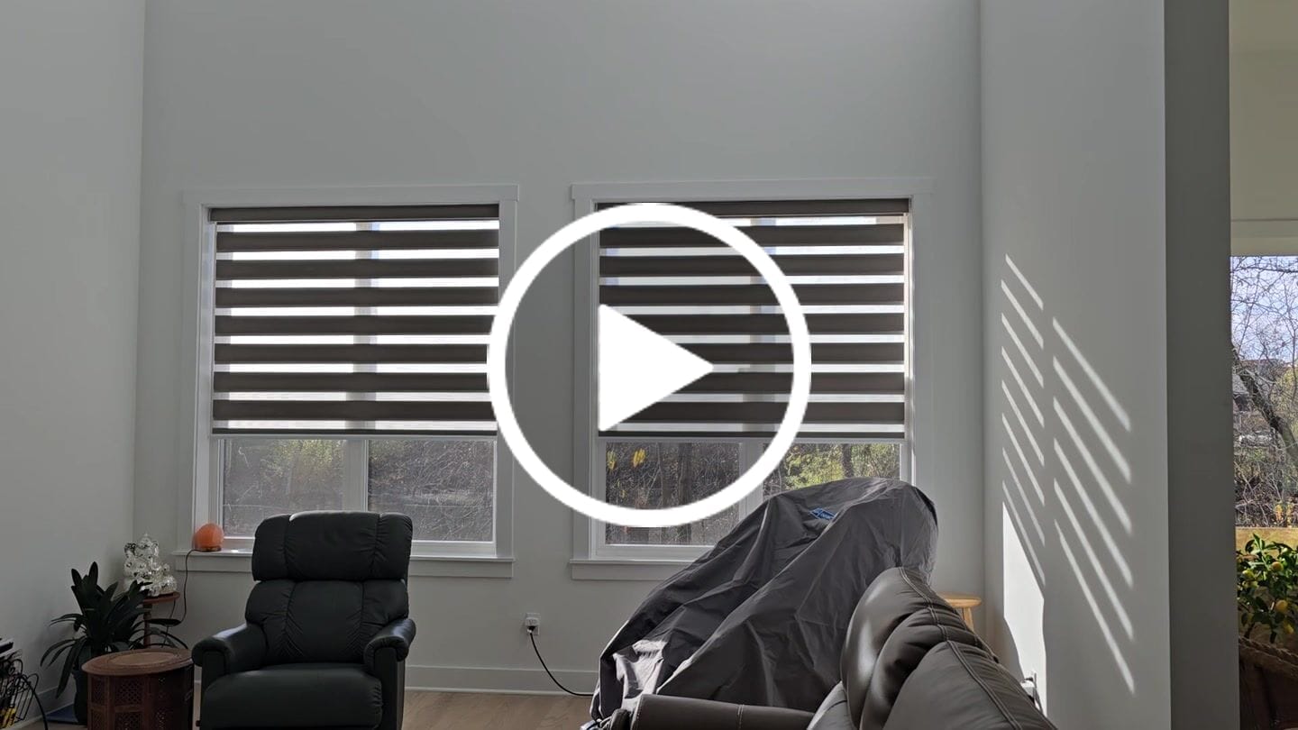 Customer video review of SmartWings Motorized Zebra Shades 90% Blackout 95mm Astrid