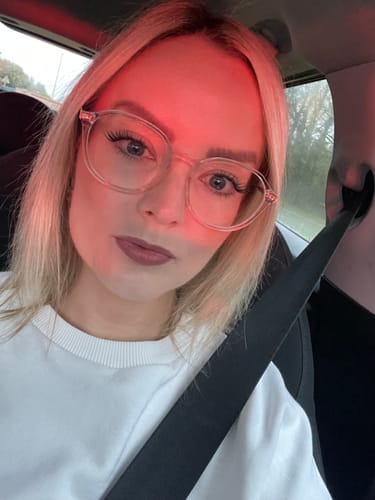 Customer photo review of Defined Pre-Glued Lashes