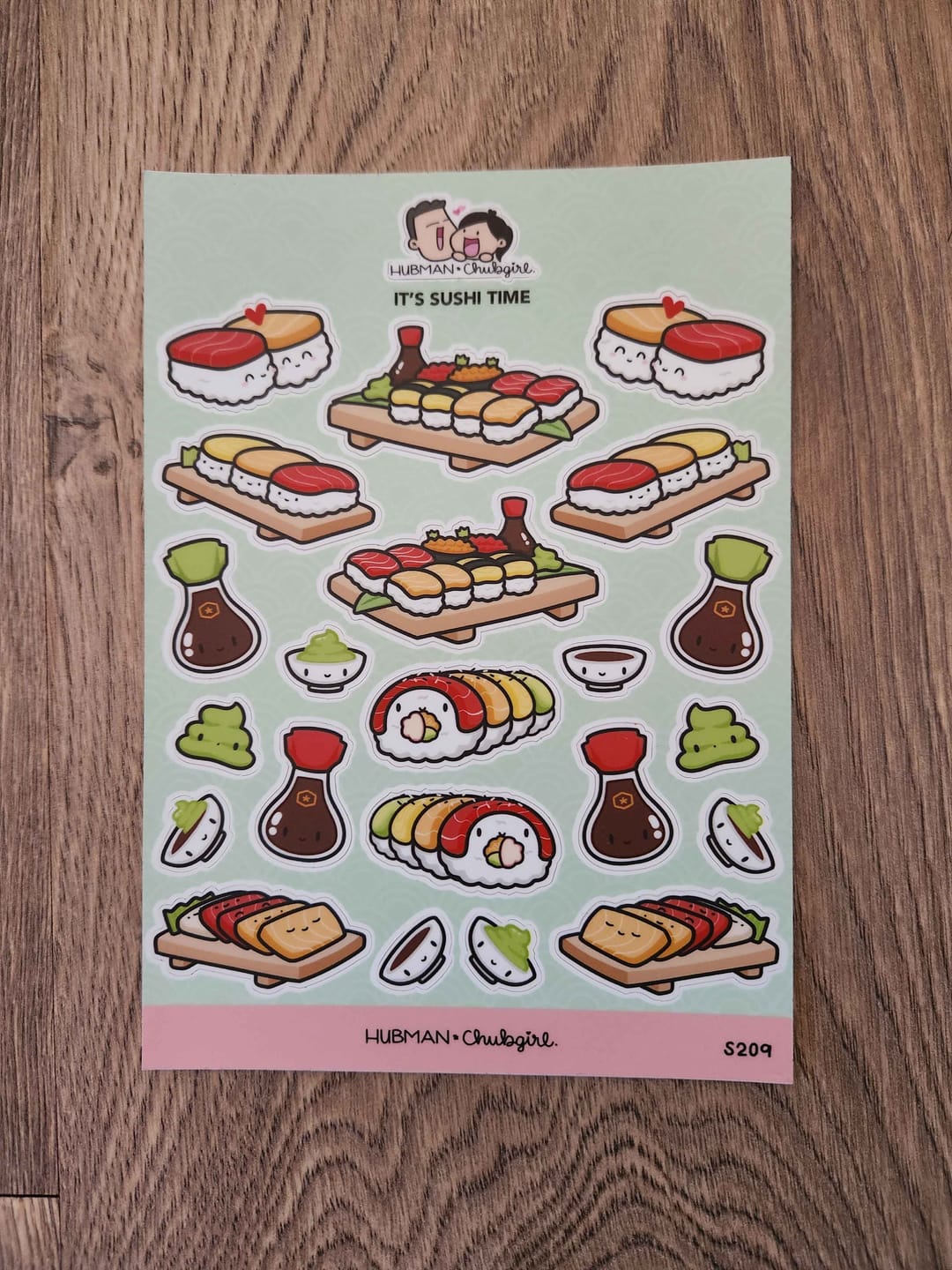 Customer photo review of Sushi Time Sticker Sheet