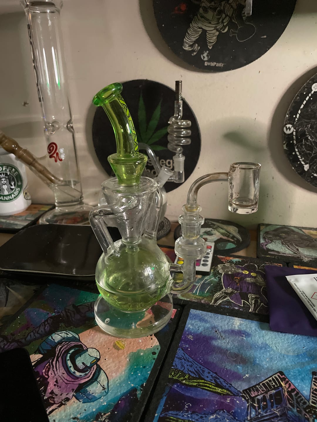 Customer photo review of 9.5" AFM Magic Ball Clear Glass Recycler Dab Rig