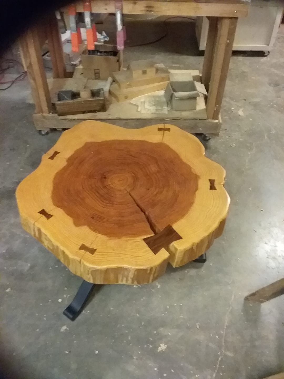 Customer photo review of Coffee Table Base 228 Wishbone 16H Metal Furniture for Round Table Top