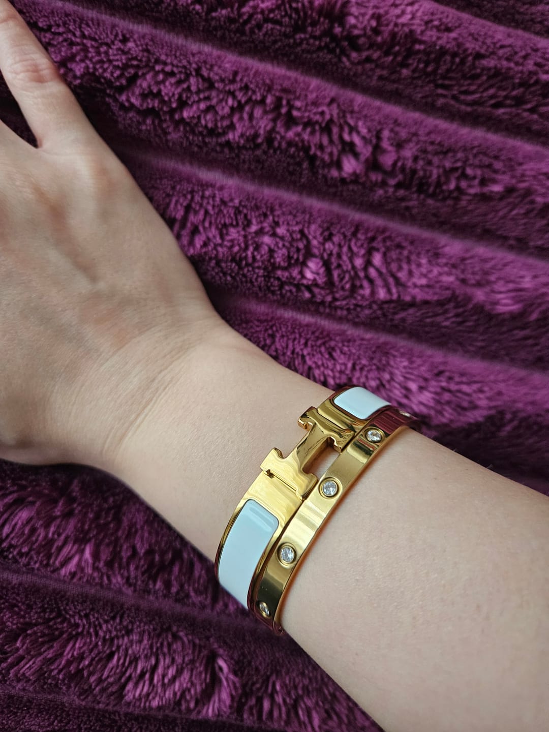 Customer photo review of Arianna Armreif | 18K vergoldet