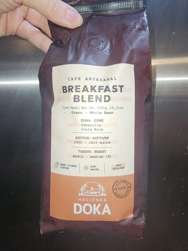 Customer photo review of Café Hacienda Doka Breakfast Blend