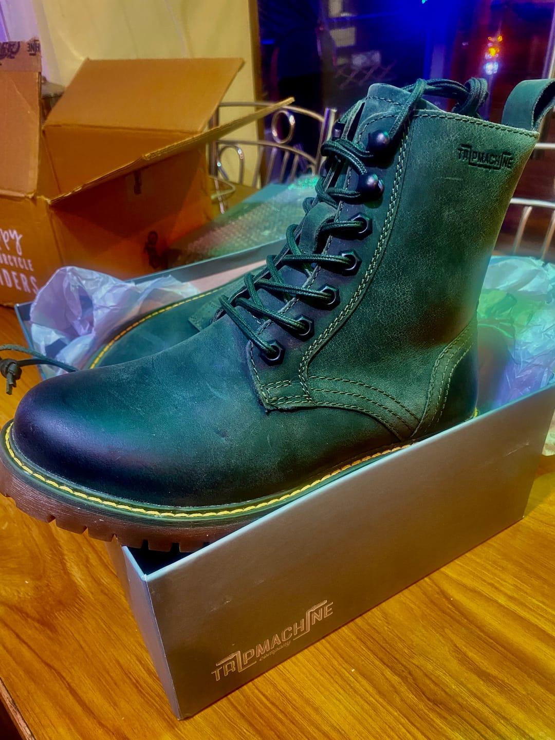 Customer photo review of boots derby forest green