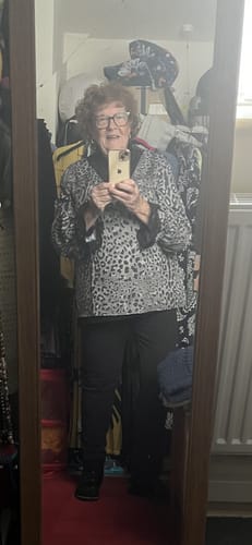 undefined review of Fashion leopard print V-neck lace patchwork blouse image 1 out of 1