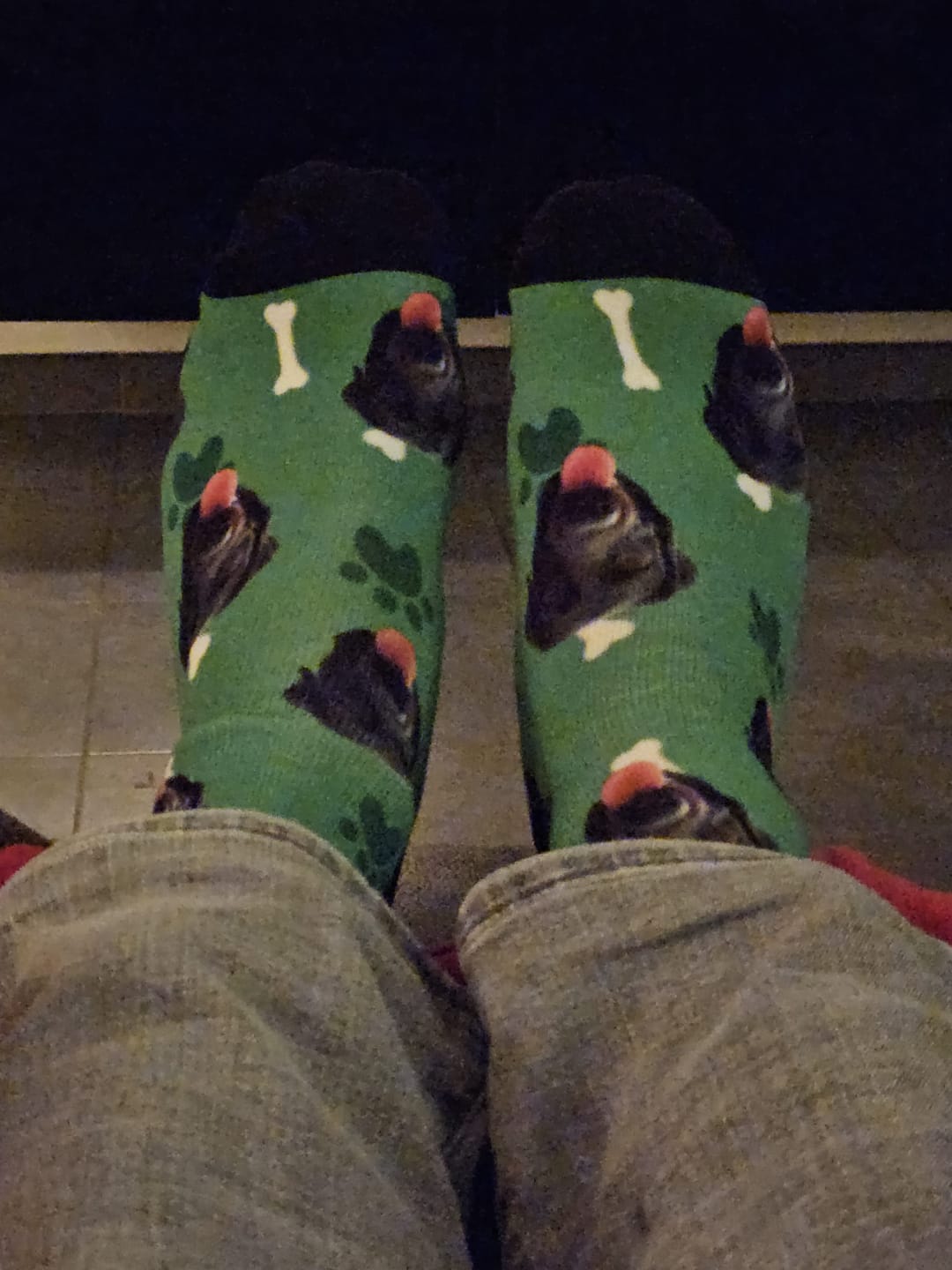 Customer photo review of FaceSock® | Custom Honden Sokken Met Foto