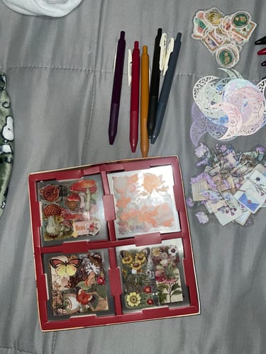 Customer photo review of Vintage Nature Transparent Stickers - Large Boxed Set - 100 Pieces