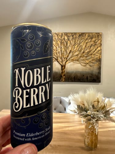 Customer photo review of Nobleberry Elderberry Premium Soda