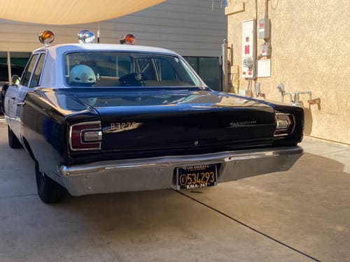 Customer photo review of 1968 COUNTY EXEMPT CALIFORNIA LICENSE PLATE 6"x12" (156.5mm x 305mm)
