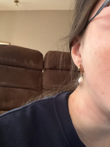 Customer photo review of Grace Hoops - Gold
