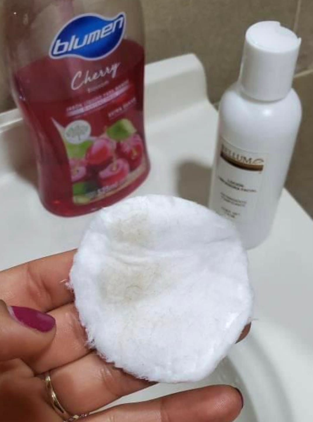 Customer photo review of Loción limpiadora facial