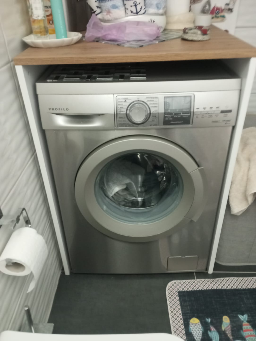 Customer photo review of Rani KD103 Çamaşır - Kurutma Makinesi Dolabı Kapaksız Beyaz - Sepet Ceviz