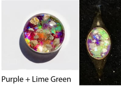 Customer photo review of Golden Oval Ring with Cremation Ashes