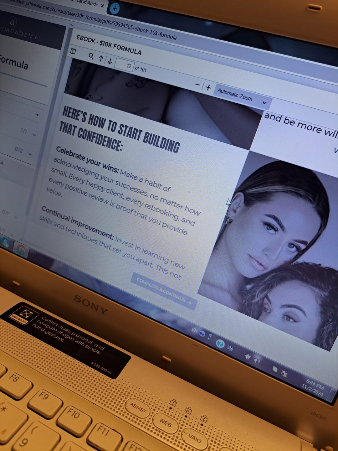 Customer photo review of Ebook: The $10K Formula for Beauty Businesses