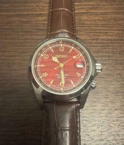 Customer photo review of Seiko Prospex Alpinist 'Red Desert' Limited Edition Watch SPB489J
