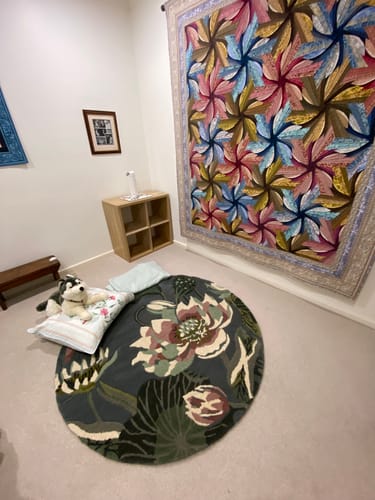 Customer photo review of Wedgwood Waterlily Midnight Pond Pure Wool Designer Round Rug