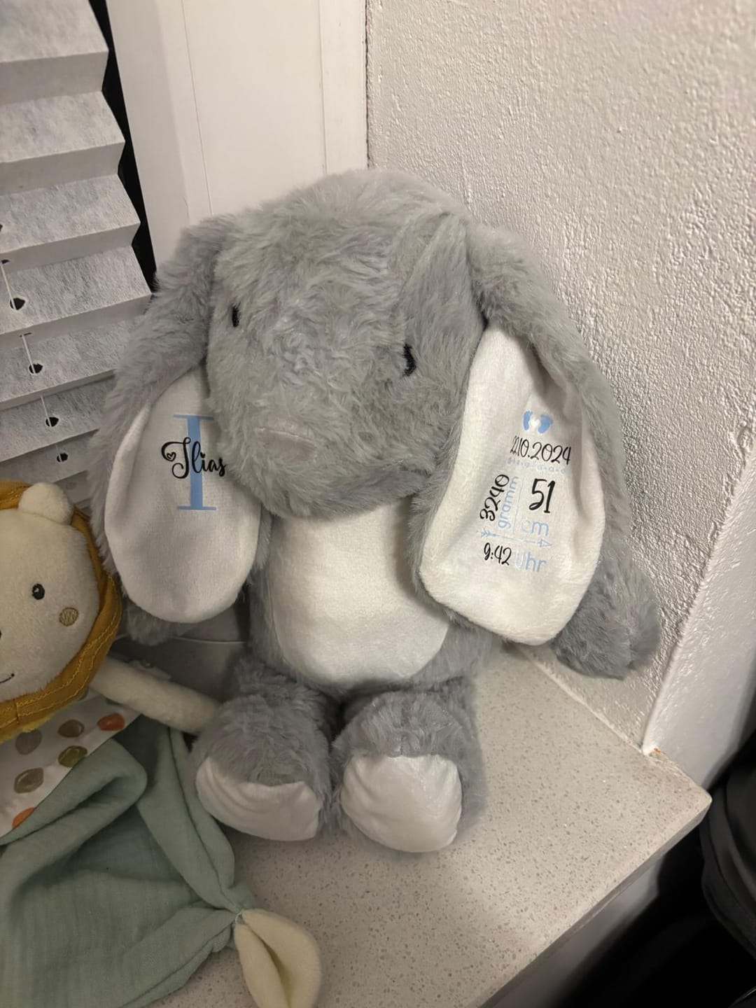 Customer photo review of Zur Geburt - Kinder-Stoffhase