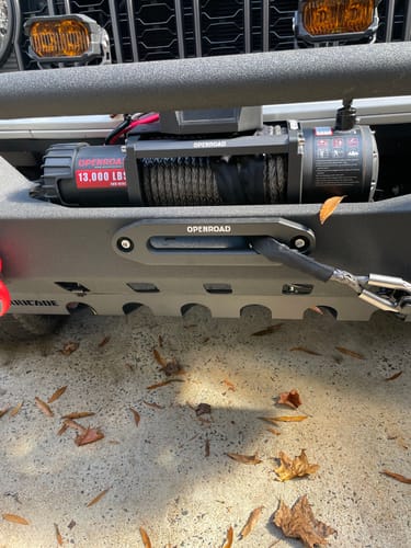 Customer photo review of OPENROAD 13,000 lbs Winch with Synthetic Rope - Panther Series 2s