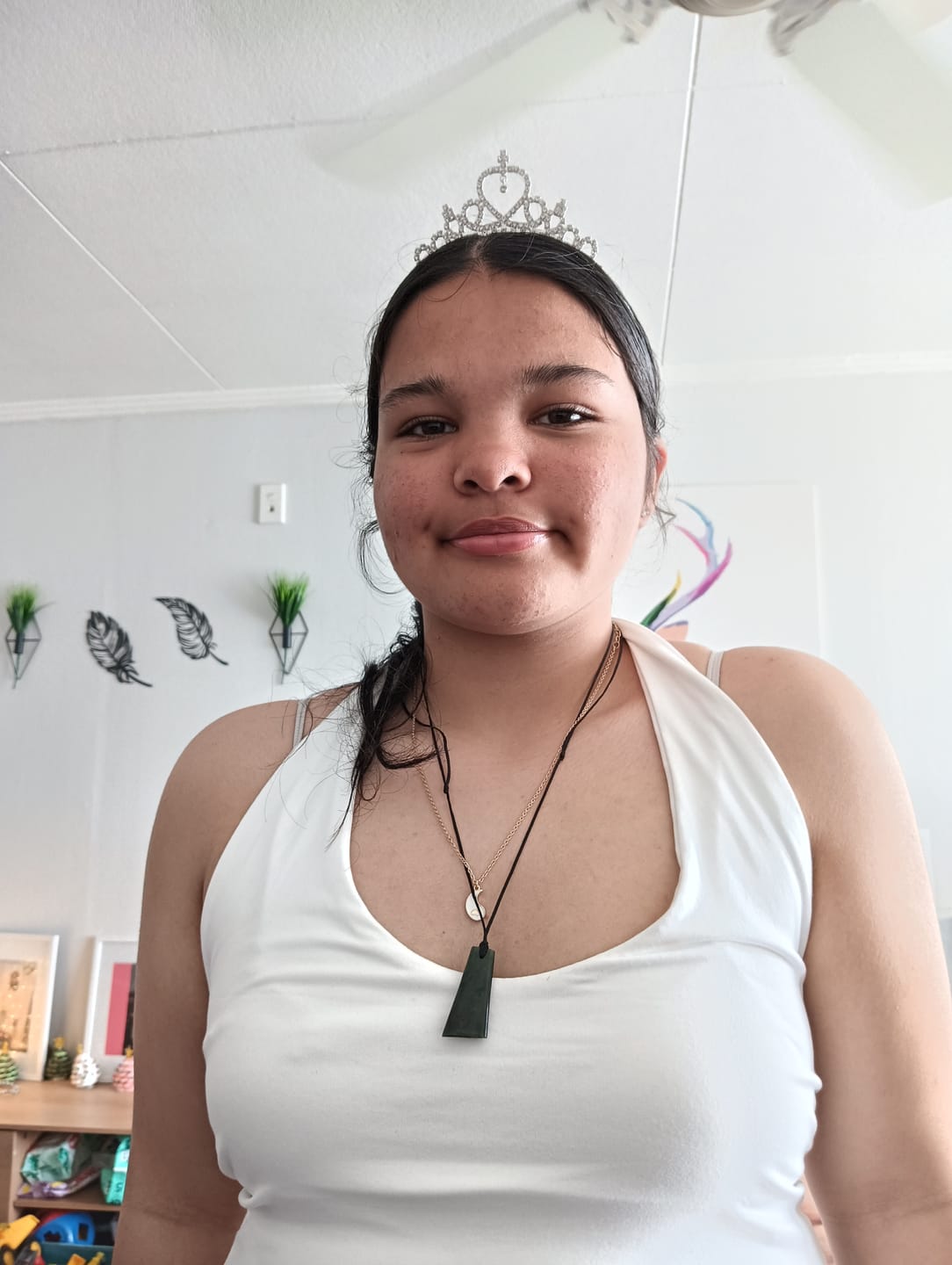 Customer photo review of NZ Greenstone Toki Pounamu Necklace