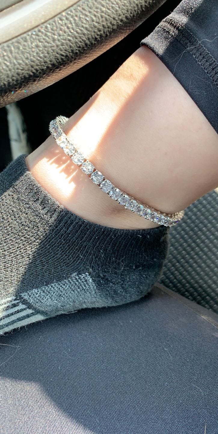 Customer photo review of LUX TENNIS ANKLET(Ships Same Day)