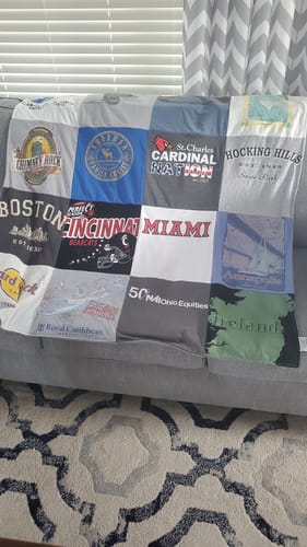 T-shirt quilt featuring cincinnati university, cardinal nation by daniel from OH