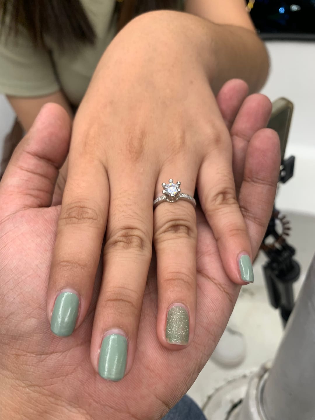 Customer photo review of 1ct Royal Crown Engagement Ring